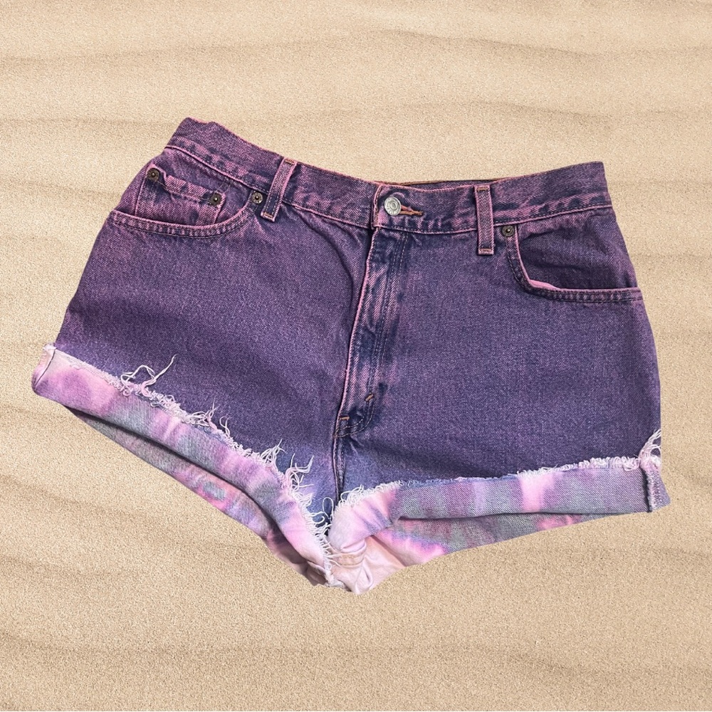 Vintage, Hand-dyed Levi 550 Cutoffs - Size 14 (fits like 8)